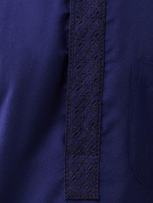 blue cotton pathani set - 15415940 - Standard Image - 4