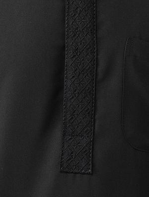 black cotton pathani set - 15415943 - Standard Image - 4