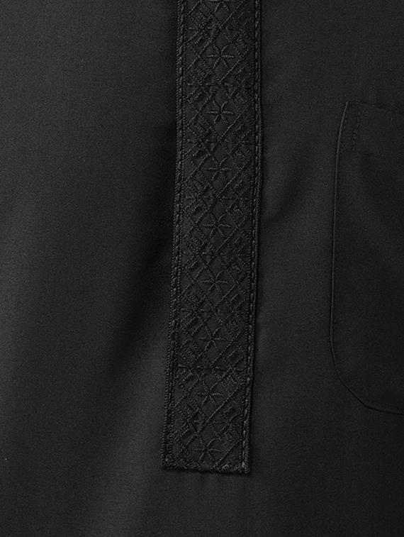 black cotton pathani set - 15415943 - Zoom Image - 4