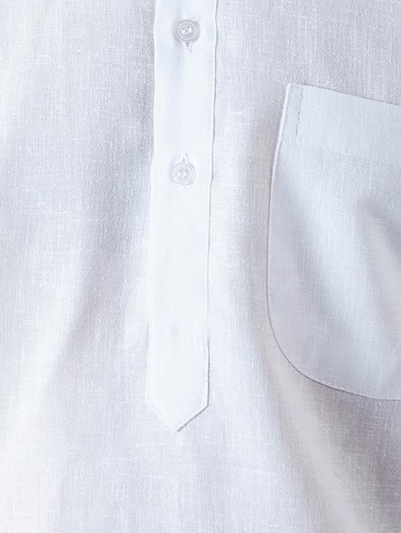 white and green cotton dhoti kurta set - 15416025 - Zoom Image - 4
