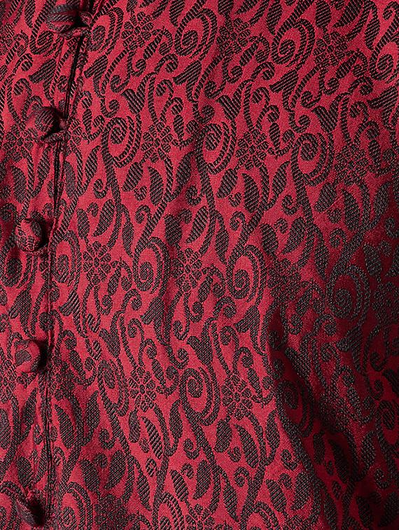 maroon and gold silk blend dhoti kurta set - 15416036 - Zoom Image - 4