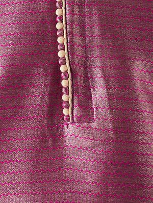 pink and gold silk blend dhoti kurta set - 15416047 - Standard Image - 4