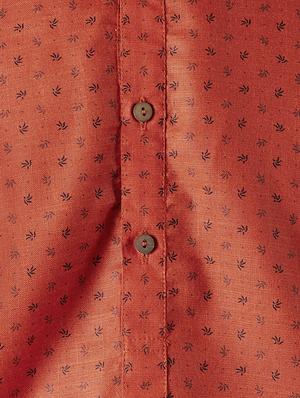 orange and white cotton kurta pyjama set - 15416053 - Standard Image - 4