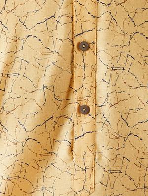yellow and white cotton kurta pyjama set - 15416057 - Standard Image - 4