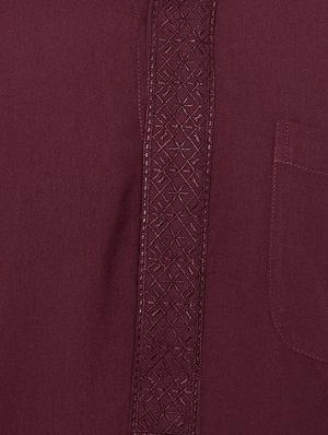 maroon cotton pathani set - 15416067 - Standard Image - 4