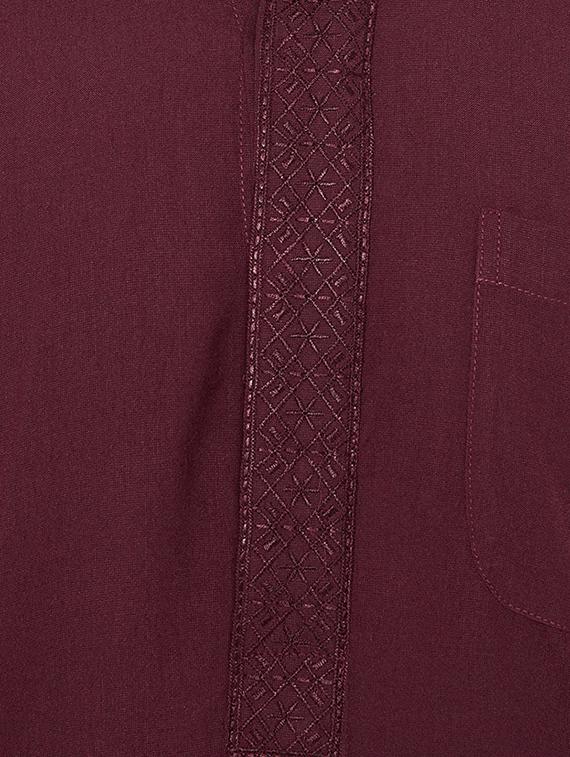 maroon cotton pathani set - 15416067 - Zoom Image - 4