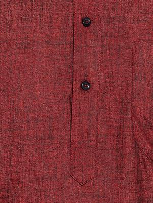 maroon cotton pathani set - 15416093 - Standard Image - 4