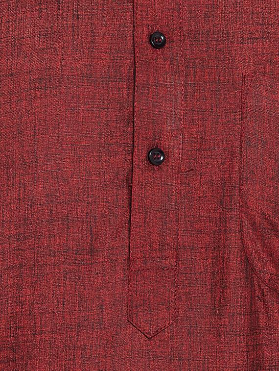 maroon cotton pathani set - 15416093 - Zoom Image - 4