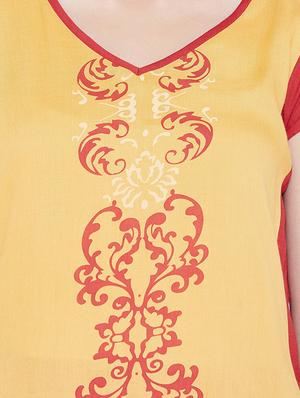 straight printed kurta - 15416419 - Standard Image - 4