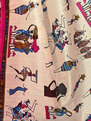 Conversational bhagalpuri saree with blouse - 15416447 - Standard Image - 4