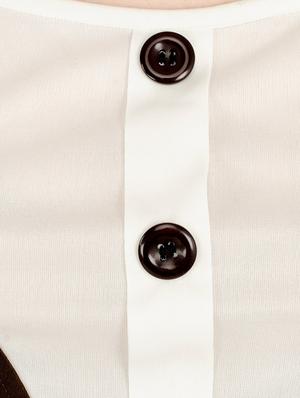 button detail panel detail neckline top - 15416629 - Standard Image - 4
