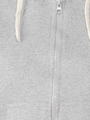 solid hooded zip up sweatshirt - 15416635 - Standard Image - 4