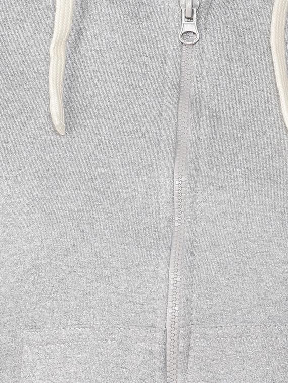 solid hooded zip up sweatshirt - 15416635 - Zoom Image - 4