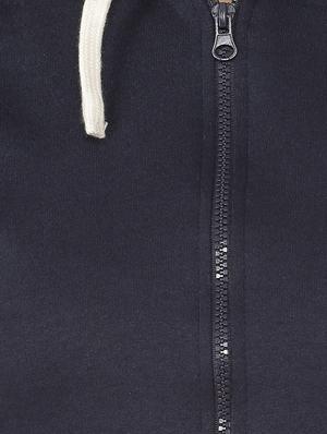 solid hooded zip up sweatshirt - 15416637 - Standard Image - 4