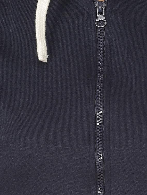 solid hooded zip up sweatshirt - 15416637 - Zoom Image - 4