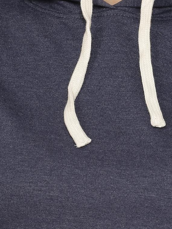 solid hooded cropped sweatshirt - 15416639 - Zoom Image - 4