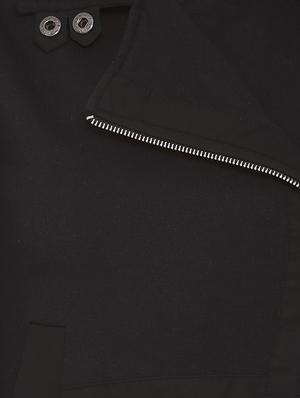 lapel neck zip up jacket - 15416678 - Standard Image - 4