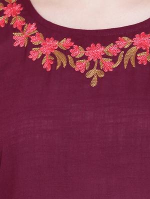Asymmetric embroidered kurta - 15416710 - Standard Image - 4