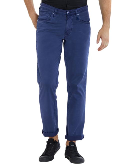 blue cotton plain jeans - 15417033 - Standard Image - 1