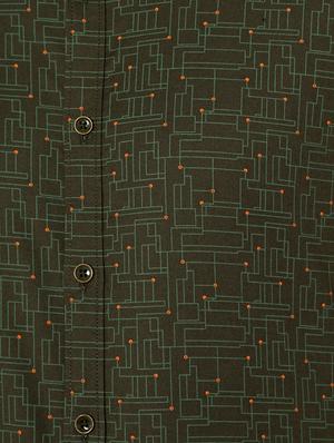 green cotton casual shirt - 15417064 - Standard Image - 4