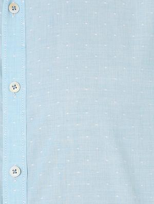 blue cotton casual shirt - 15417065 - Standard Image - 4