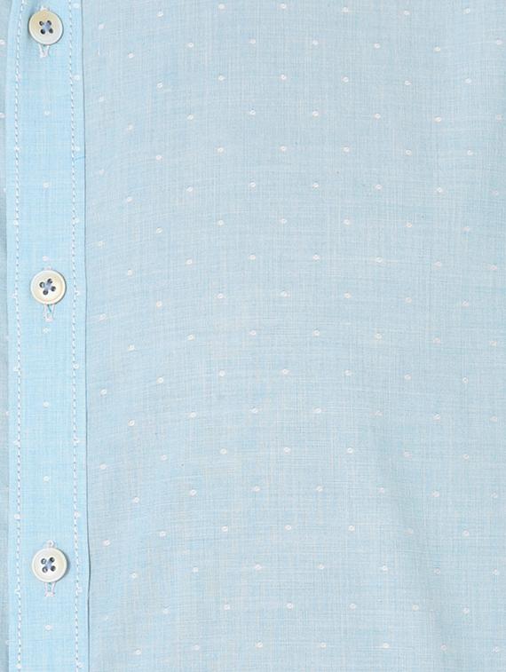 blue cotton casual shirt - 15417065 - Zoom Image - 4