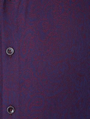 purple cotton casual shirt - 15417071 - Standard Image - 4