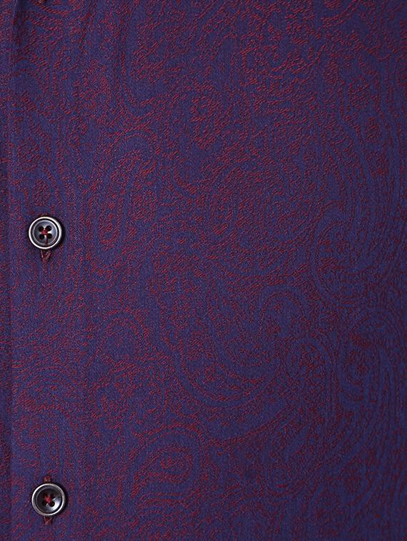 purple cotton casual shirt - 15417071 - Zoom Image - 4