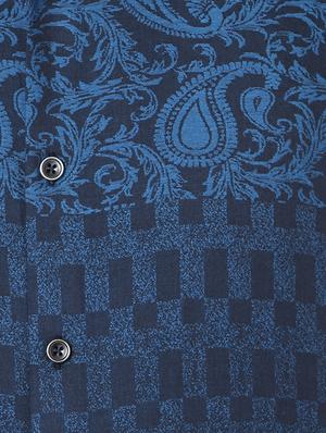 navy blue cotton casual shirt - 15417073 - Standard Image - 4