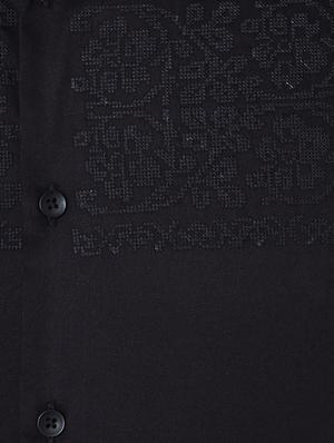black cotton casual shirt - 15417075 - Standard Image - 4