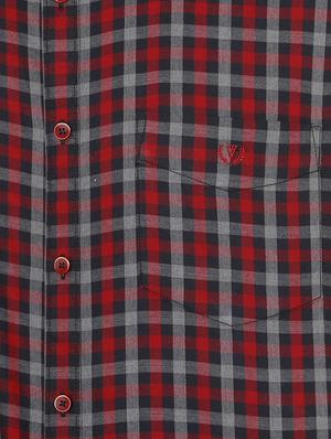 red cotton casual shirt - 15417082 - Standard Image - 4