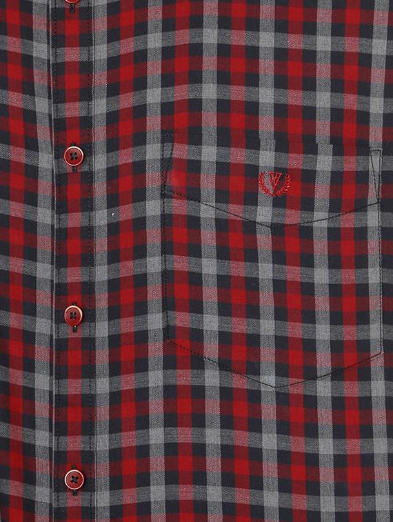 red cotton casual shirt - 15417082 - Zoom Image - 4