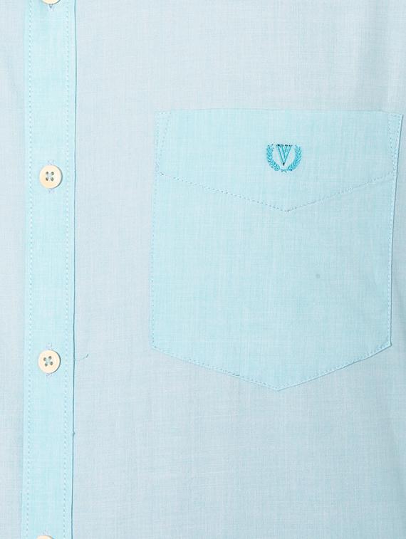 light blue cotton casual shirt - 15417086 - Zoom Image - 4