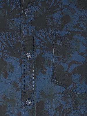 blue cotton casual shirt - 15417096 - Standard Image - 4