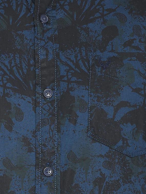 blue cotton casual shirt - 15417096 - Zoom Image - 4