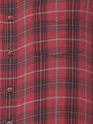red cotton casual shirt - 15417100 - Standard Image - 4