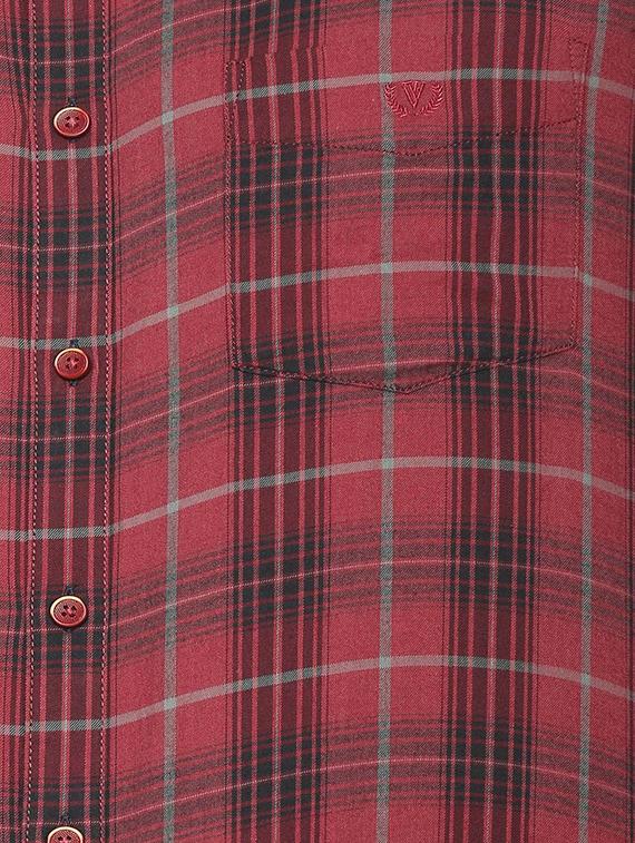 red cotton casual shirt - 15417100 - Zoom Image - 4