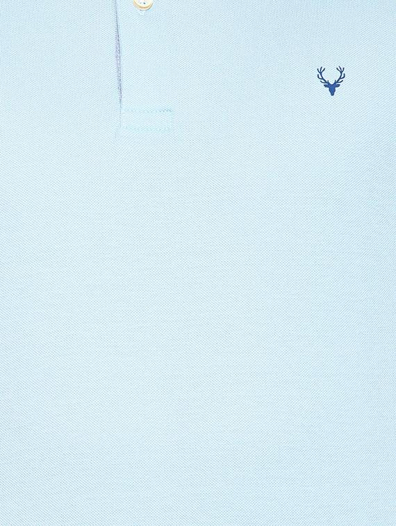 blue cotton blend polo t-shirt - 15417199 - Zoom Image - 4
