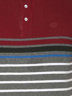grey cotton blend polo t-shirt - 15417217 - Standard Image - 4