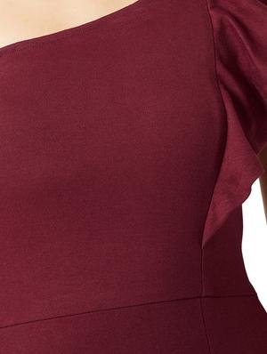 single shoulder side slit dress - 15417296 - Standard Image - 4