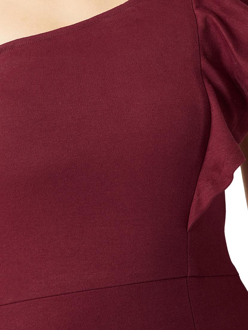 single shoulder side slit dress - 15417296 - Zoom Image - 4