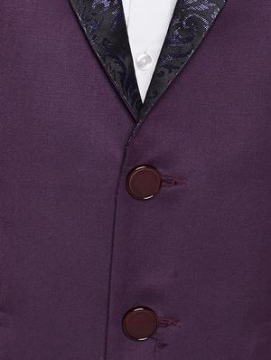 purple cotton blend casual blazer - 15417712 - Standard Image - 4