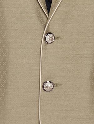 beige cotton blend casual blazer - 15417715 - Standard Image - 4