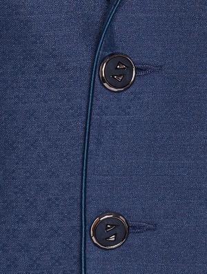 blue cotton blend casual blazer - 15417718 - Standard Image - 4