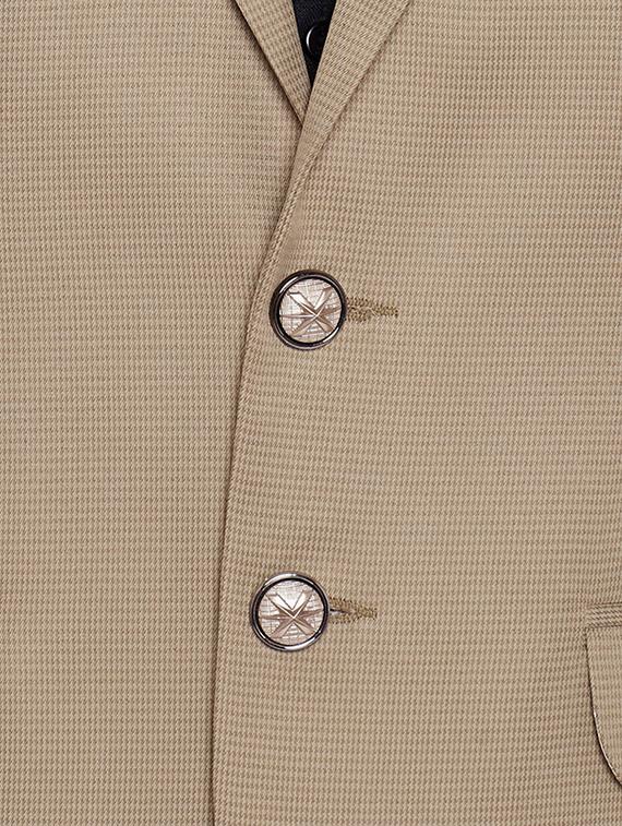 beige cotton blend casual blazer - 15417722 - Zoom Image - 4