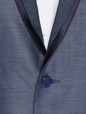 blue cotton blend casual blazer - 15417723 - Standard Image - 4
