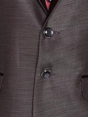 brown cotton blend casual blazer - 15417729 - Standard Image - 4