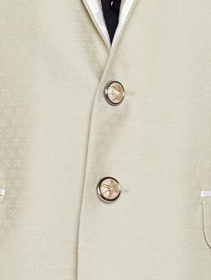 beige cotton blend casual blazer - 15417731 - Standard Image - 4