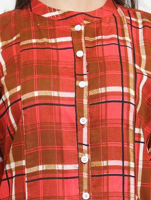 Checkered long shrug - 15417907 - Standard Image - 4