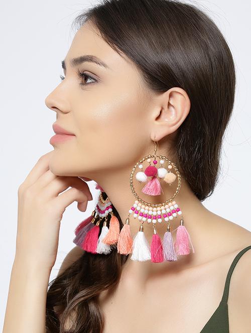multi colored metal drop earring - 15417997 - Standard Image - 1